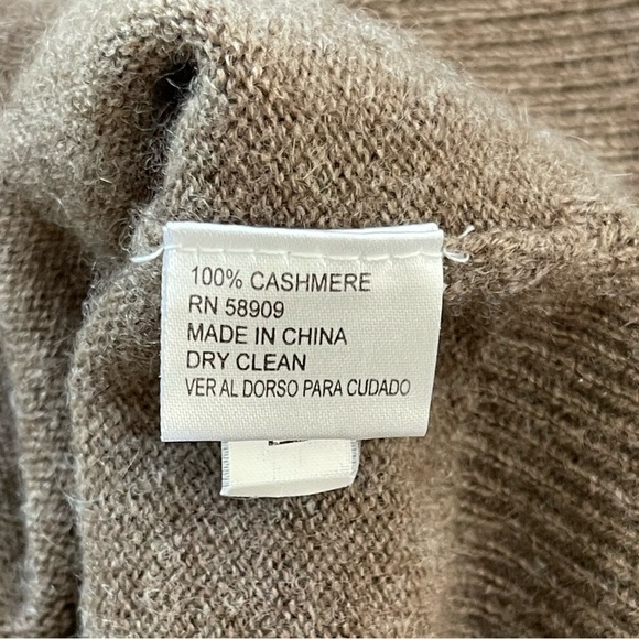 Alex Marie Women’s V Neck Cashmere Sweater in Mocha Brown luxury - Picture 7 of 9